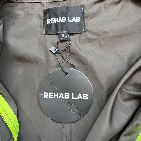 NWT OLIVE GREEN Jumpsuit with Neon Highlights - Picture 5 of 9